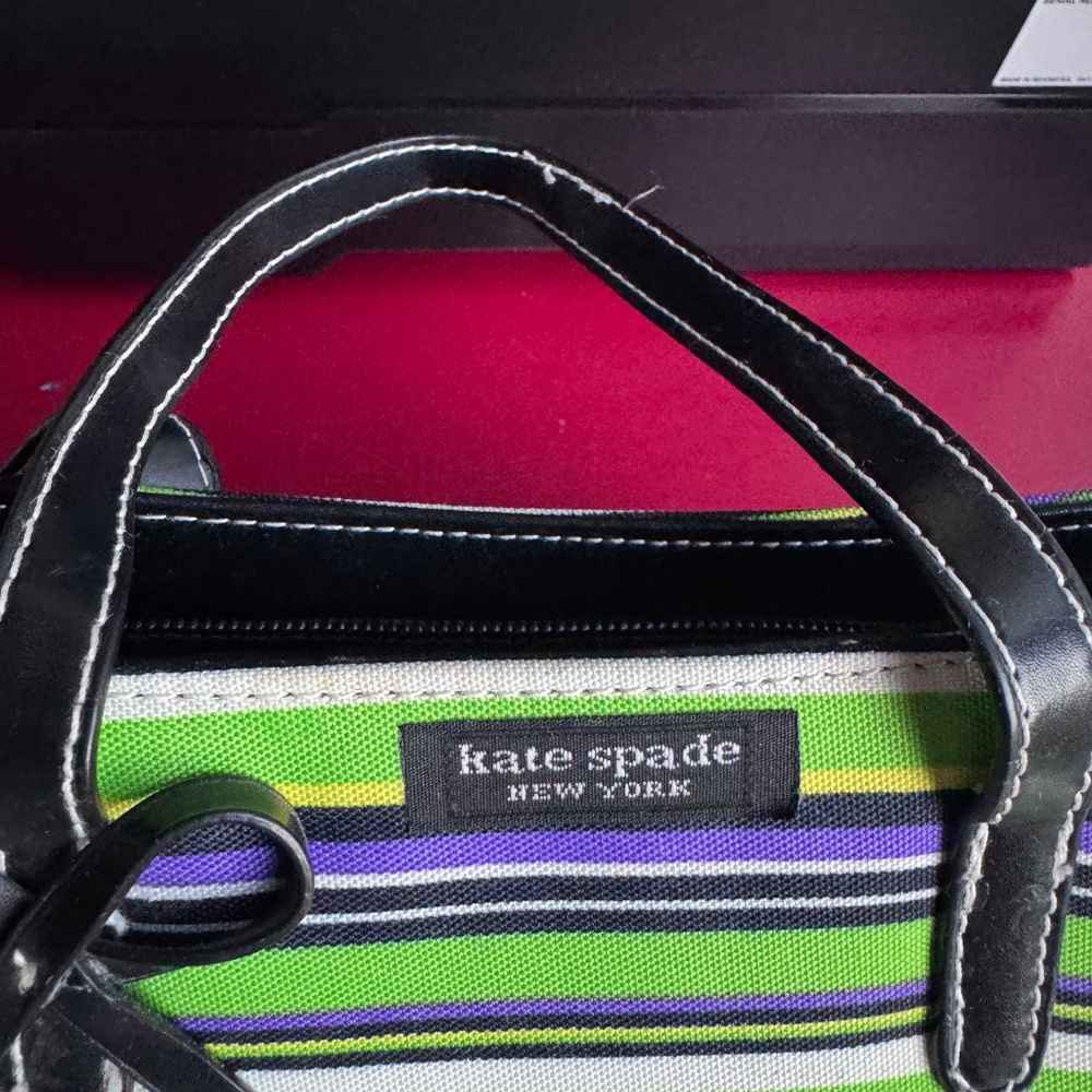 Kate Spade Multicolor Striped Tote Purse Hand Bag - Picture 2 of 12